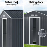 Giantz Garden Shed Outdoor Storage 2.15x1.74M Tool Workshop House w/Extension Kit - 45-Degree Angle