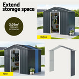 Giantz Garden Shed Extension Kit Outdoor Storage Tool Sheds Workshop House Shelter - Top-Down View