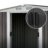 Giantz Garden Shed 2.58x2.07M Sheds Outdoor Storage Workshop Metal Shelter Sliding Door - 45-Degree Angle