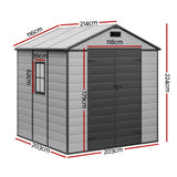 Giantz Garden Shed Sheds Outdoor Storage 2.15x2.14M Tool Workshop House Shelter - Front View
