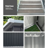 Giantz Garden Shed 2.49x1.04M Sheds Outdoor Tool Storage Workshop House Steel 2 in 1 - Rear View