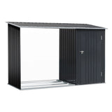 Giantz Garden Shed 2.49x1.04M Sheds Outdoor Tool Storage Workshop House Steel 2 in 1 - Close-Up Angle