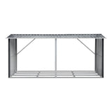 Giantz Firewood Storage Shed 334.5CM x 92CM Outdoor Log Rack Galvanised Steel Wood Holder - Side View