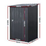 Giantz Garden Shed 0.99x1.04M Sheds Outdoor Tool Storage Workshop House Steel - Front View