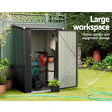 Giantz Garden Shed 0.99x1.04M Sheds Outdoor Tool Storage Workshop House Steel - Top-Down View