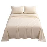 Giselle Double Sheet Set 150 GSM Anti-pilling Micro Flannel, Fast Drying Lightweight 4 Piece, 40CM Deep Pocket Fits Thick Mattress, Cream White - Extra Image