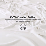 Giselle King 500TC Cotton 4Pcs Sheet Set with 40cm Extra Deep Pocket for Thick Mattresses Sateen Weave for Sweaty Nights White - 45-Degree Angle