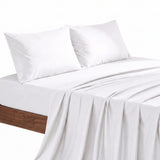 Giselle Queen 500TC Cotton 4Pcs Sheet Set with 40cm Extra Deep Pocket for Thick Mattresses Sateen Weave for Sweaty Nights White - Extra Image
