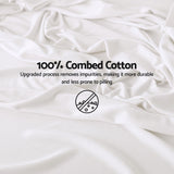Giselle Single 500TC Cotton 4Pcs Sheet Set with 40cm Extra Deep Pocket for Thick Mattresses Sateen Weave for Sweaty Nights White