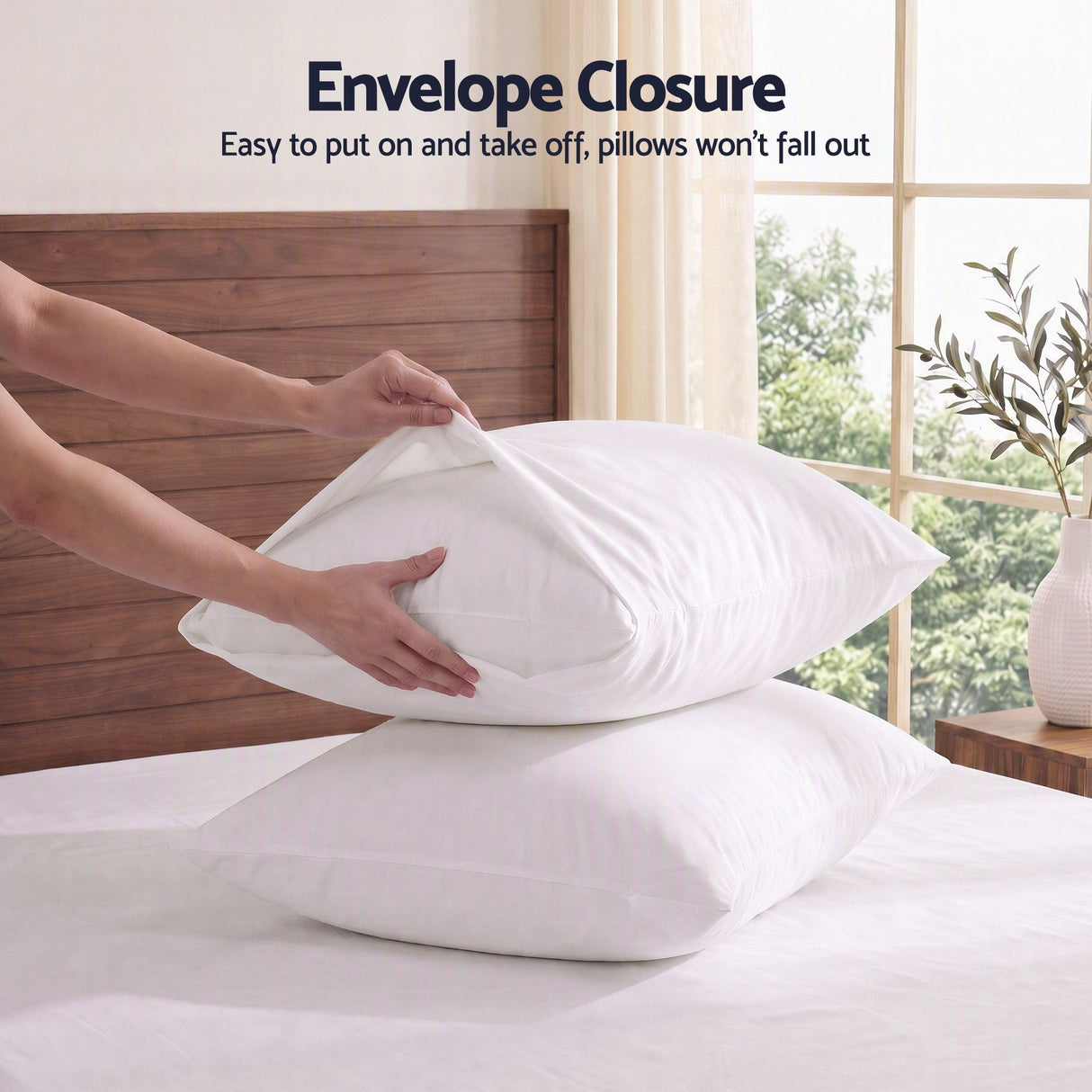 Giselle Single 500TC Cotton 4Pcs Sheet Set with 40cm Extra Deep Pocket for Thick Mattresses Sateen Weave for Sweaty Nights White