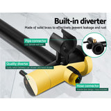 Cefito 9'' Rain Shower Head Set Handheld Round High Pressure Black - Rear View