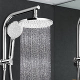 Cefito 9'' Rain Shower Head Set Handheld Round High Pressure Chrome - Low Angle