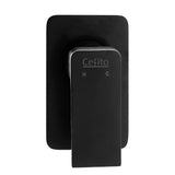 Cefito Shower Mixer Tap Wall Bath Taps Brass Hot Cold Basin Bathroom Black - Side View