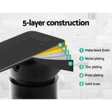 Cefito Shower Mixer Tap Wall Bath Taps Brass Hot Cold Basin Bathroom Black - Top-Down View