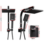 Cefito 8'' Rain Shower Head Set Handheld Square High Pressure Mixer Tap Black