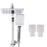 Cefito 8'' Rain Shower Head Set Handheld Square High Pressure wins Tap?Chrome - Side View