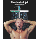 Cefito 8'' Rain Shower Head Set Handheld Square High Pressure wins Tap?Chrome