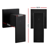 Cefito Shower Twins Tap Wall Bath Taps Brass Hot Cold Basin Bathroom Black - Front View