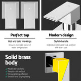 Cefito Shower Twins Tap Wall Bath Taps Brass Hot Cold Basin Bathroom Chrome - Top-Down View
