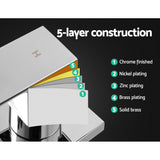 Cefito Shower Twins Tap Wall Bath Taps Brass Hot Cold Basin Bathroom Chrome - 45-Degree Angle