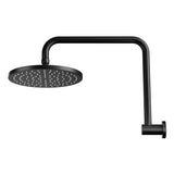 9'' Rain Shower Head Overhead High-pressure Swivel Black - Side View