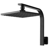 Cefito 8'' Rain Shower Head Wall Arm Square High Pressure Black - Side View