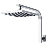 Cefito 8'' Rain Shower Head Wall Arm Square High Pressure Chrome - Side View