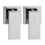 Cefito 8'' Rain Shower Head Wall Arm Square High Pressure Twins Tap Chrome, image 3