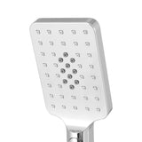 Handheld Shower Head 3.1'' High Pressure 3 Spray Modes Square Chrome - Side View
