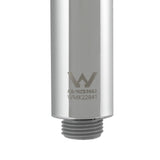 Handheld Shower Head 3.1'' High Pressure 3 Spray Modes Square Chrome - Top-Down View