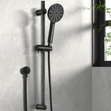 Handheld Shower Head Wall Holder 4.7'' High Pressure Adjustable 3 Modes Black - 45-Degree Angle