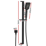 Handheld Shower Head Set 3.1'' High Pressure Black - Front View