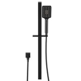 Handheld Shower Head Set 3.1'' High Pressure Black - Side View