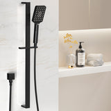 Handheld Shower Head Set 3.1'' High Pressure Black - 45-Degree Angle