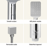 Handheld Shower Head Set 3.1'' High Pressure Silver - Top-Down View