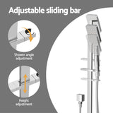 Handheld Shower Head Set 3.1'' High Pressure Silver - 45-Degree Angle