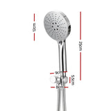 Handheld Shower Head Holder 4.7'' High Pressure Silver - Front View