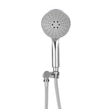 Handheld Shower Head Holder 4.7'' High Pressure Silver - Side View