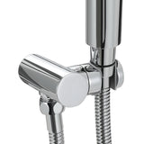 Handheld Shower Head Holder 4.7'' High Pressure Silver - 45-Degree Angle