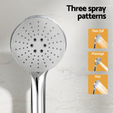 Handheld Shower Head Holder 4.7'' High Pressure Silver - Rear View