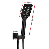 Handheld Shower Head Holder 3.1'' High Pressure Black - Front View