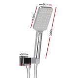 Handheld Shower Head Holder 3.1'' High Pressure Silver - Front View