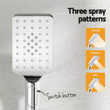 Handheld Shower Head Holder 3.1'' High Pressure Silver - Rear View