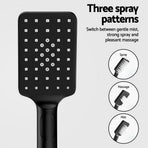 10'' Rain Shower Head Set Handheld Square High Pressure Black, image 5