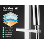 Cefito 10'' Rain Shower Head Set Handheld Square High Pressure Chrome, image 5