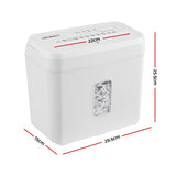 DEVANTI 8L Small Tabletop Paper Shredder 4 Sheet P4 Cross Cut Home Office - Front View