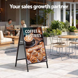 A1 Frame Sign Stand Double Sided Poster Display Board Outdoor Advertising 60x90cm - Top-Down View