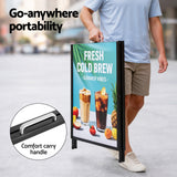 A1 Frame Sign Stand Double Sided Poster Display Board Outdoor Advertising 60x90cm - Rear View
