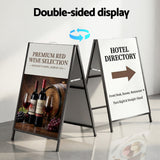 A1 Frame Sign Stand Double Sided Poster Display Board Outdoor Advertising 60x90cm - Close-Up Angle