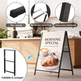 A1 Frame Sign Stand Double Sided Poster Display Board Outdoor Advertising 60x90cm - Low Angle